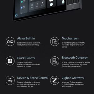 Avant Guard Smart Panel 8 Inch – Zigbee + BLE + WiFi (Black)