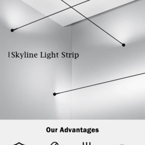 Avant Guard Skyline Linear Light Steel Bar – 1 Meter