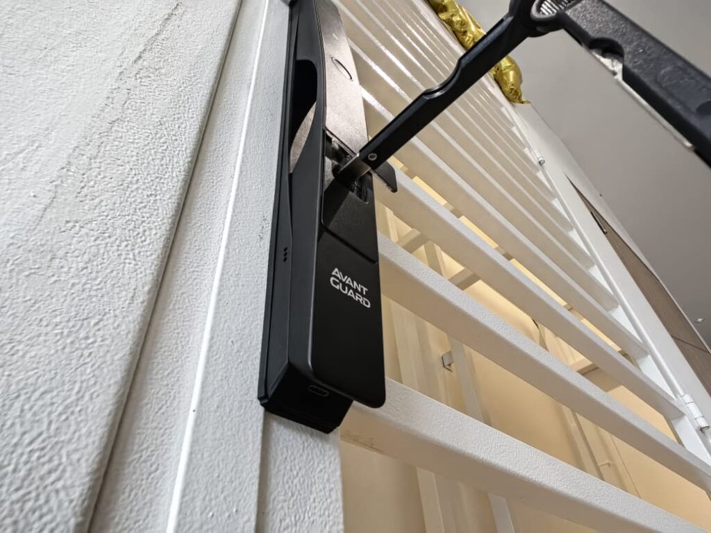 Avant Guard digital lock installed on a grille door