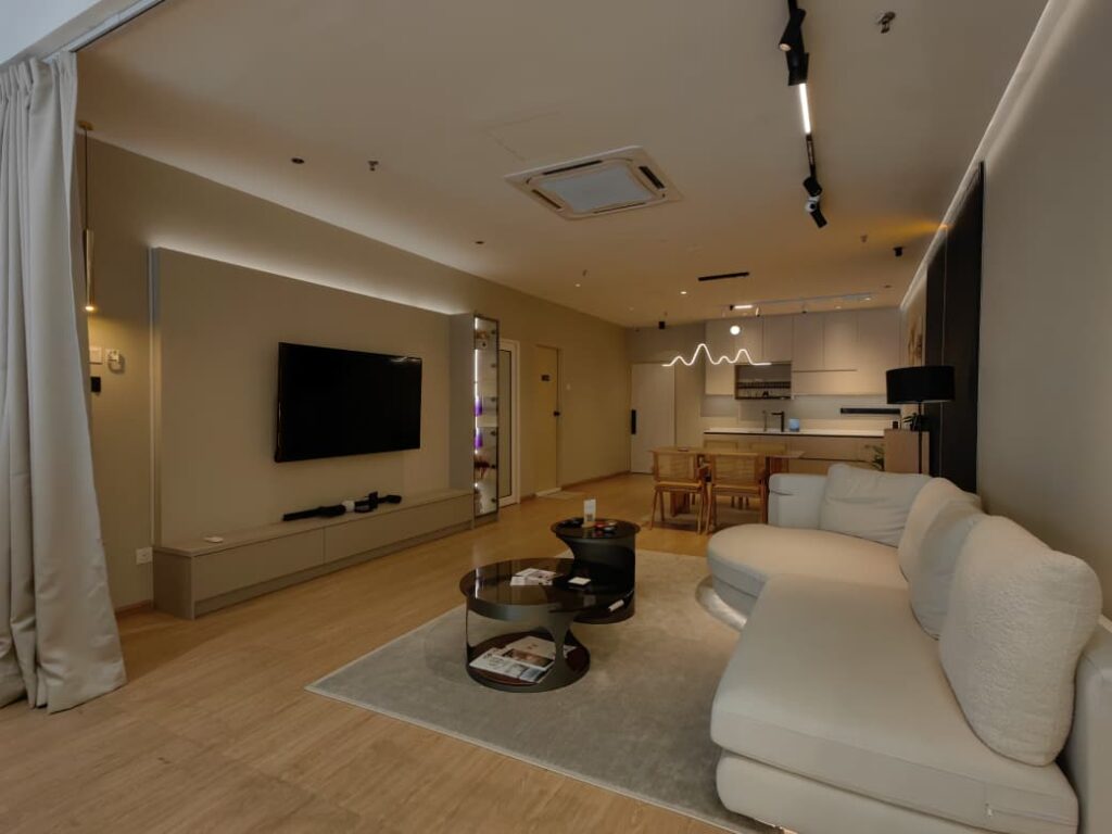Smart home living room in a Malaysian home