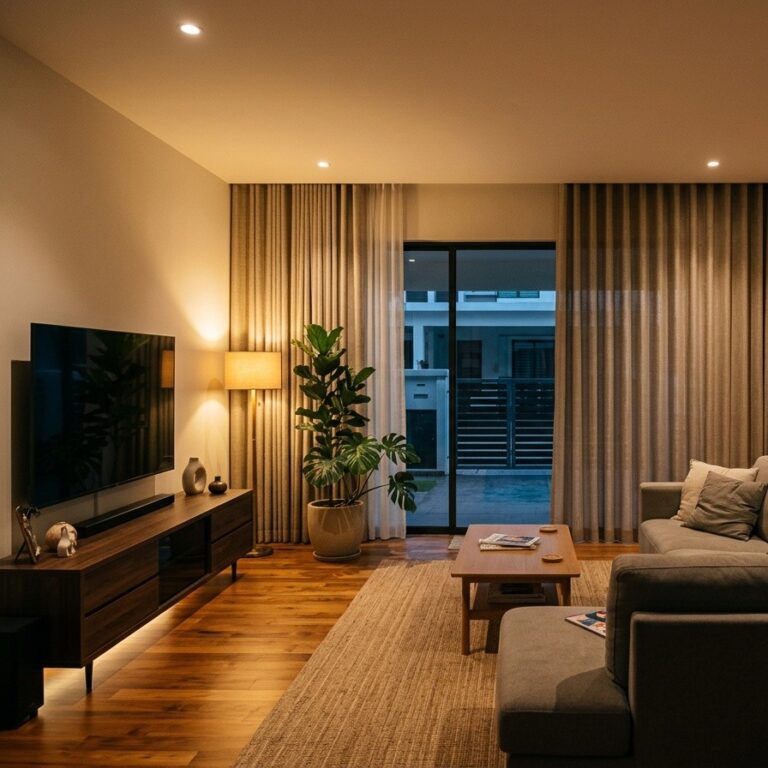 Living room with Avant Guard smart lighting