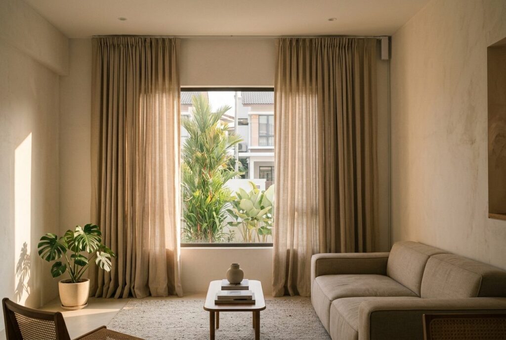 Motorised sheer curtains by Avant Guard