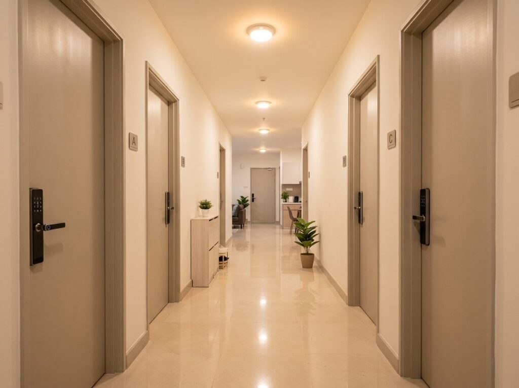Sublet room doors with Avant Guard smart locks